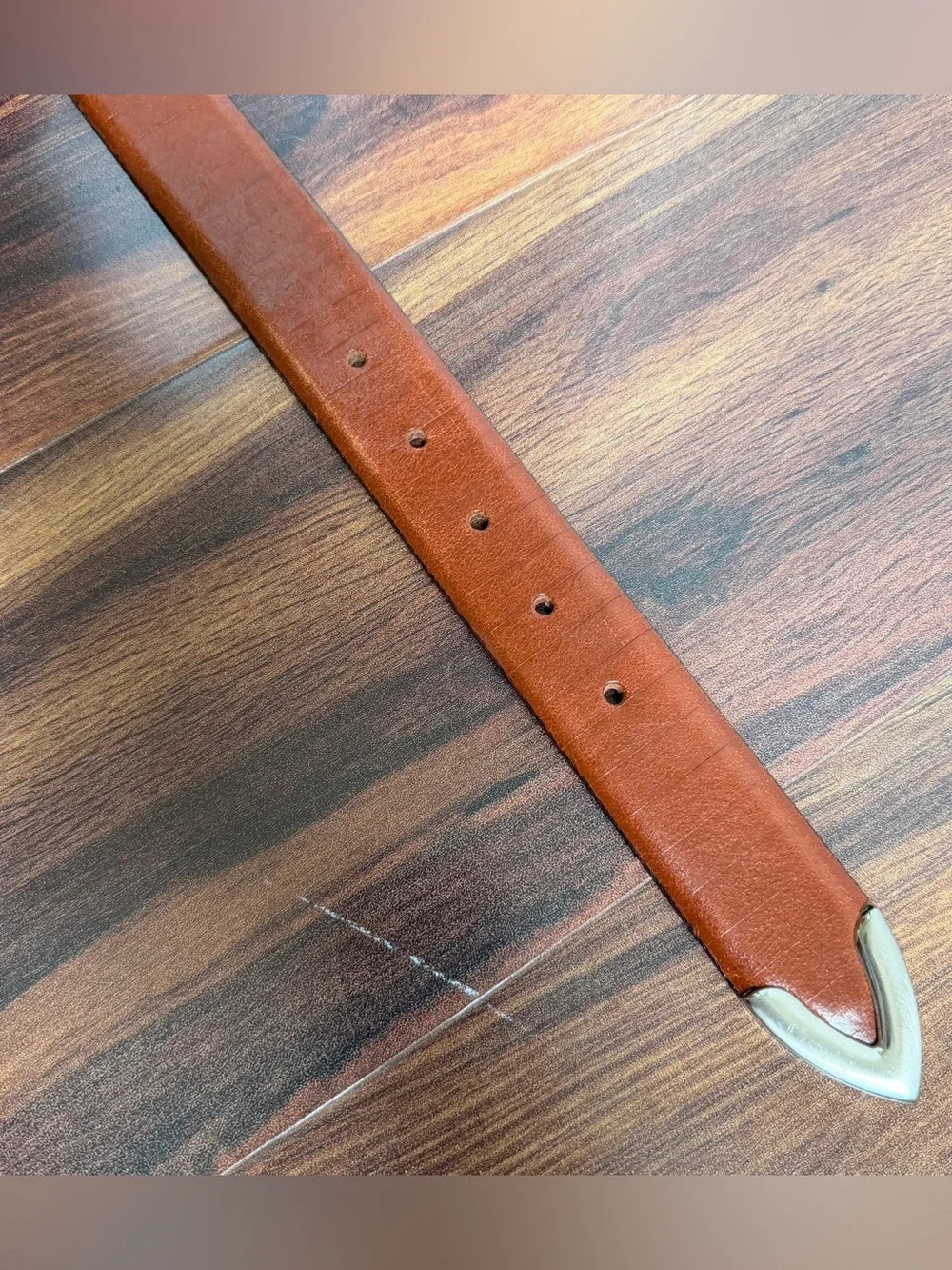 Bench Craft Leather Belt Chrome Western Size 34 Made in Canada